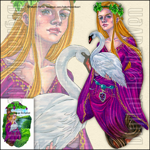 MilbethMorillo-Vine tree and White Swan - Click Image to Close